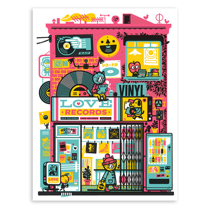 Record Shop 18" x 24" Screen Print