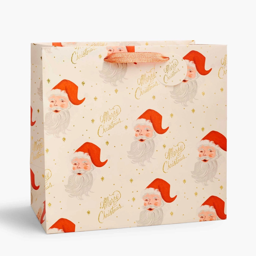 Santa Merry Christmas Holiday Gift Bag
