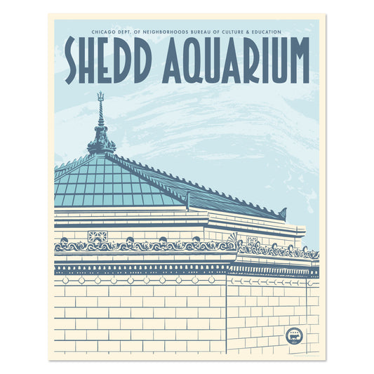 Shedd Aquarium Chicago Museum 16" x 20" Tourism Poster