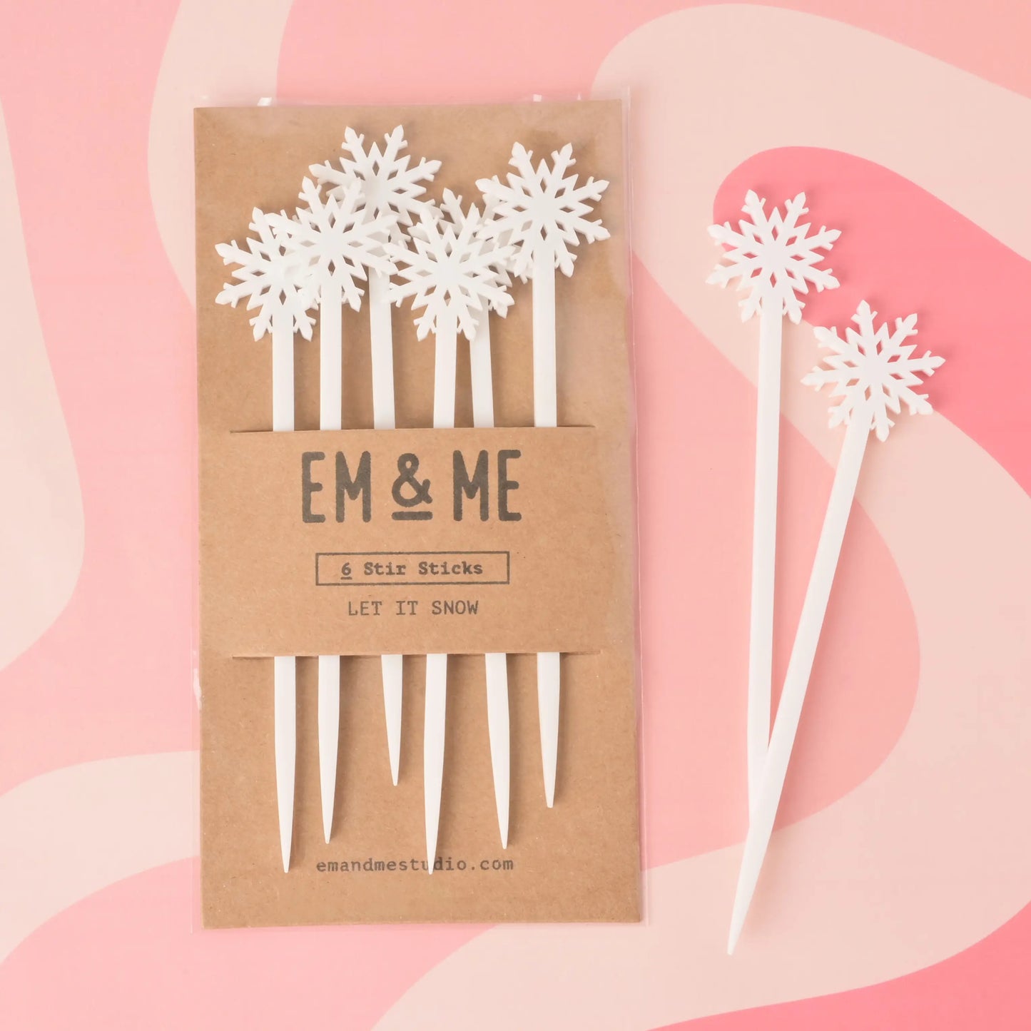 Snowflake Beverage Stir Sticks (Set of 6)