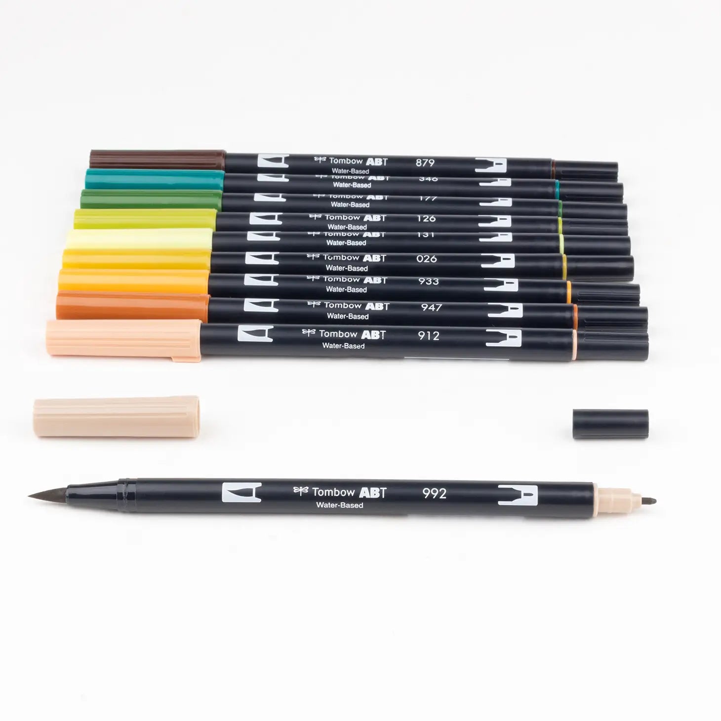 Tombow Dual Brush Pens - Seventies Colors, Set of 10