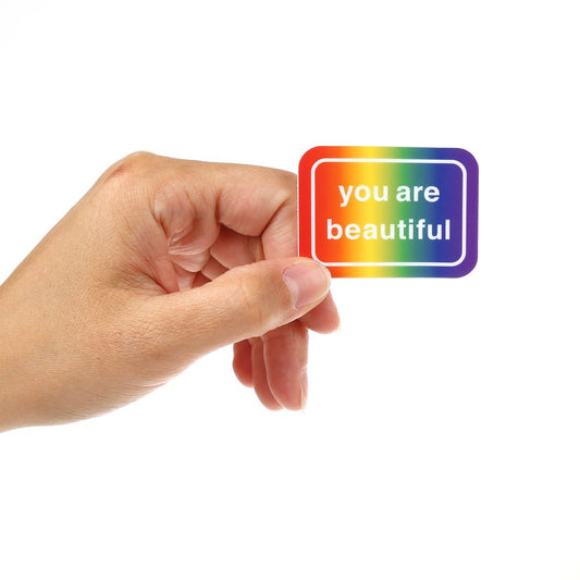 You Are Beautiful Rainbow Stickers (Pack of 5)