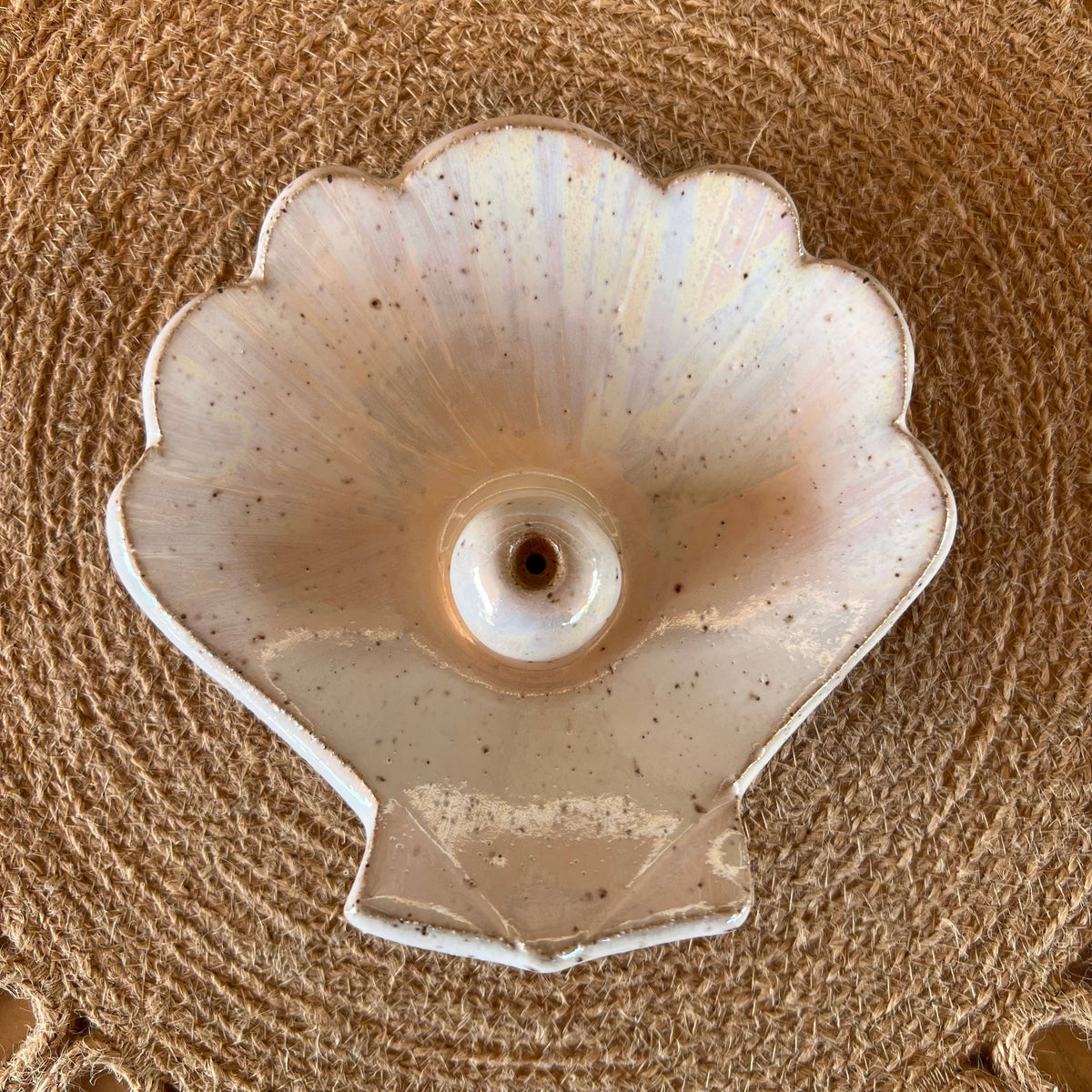 Seashell Handmace Ceramic Incense Burner