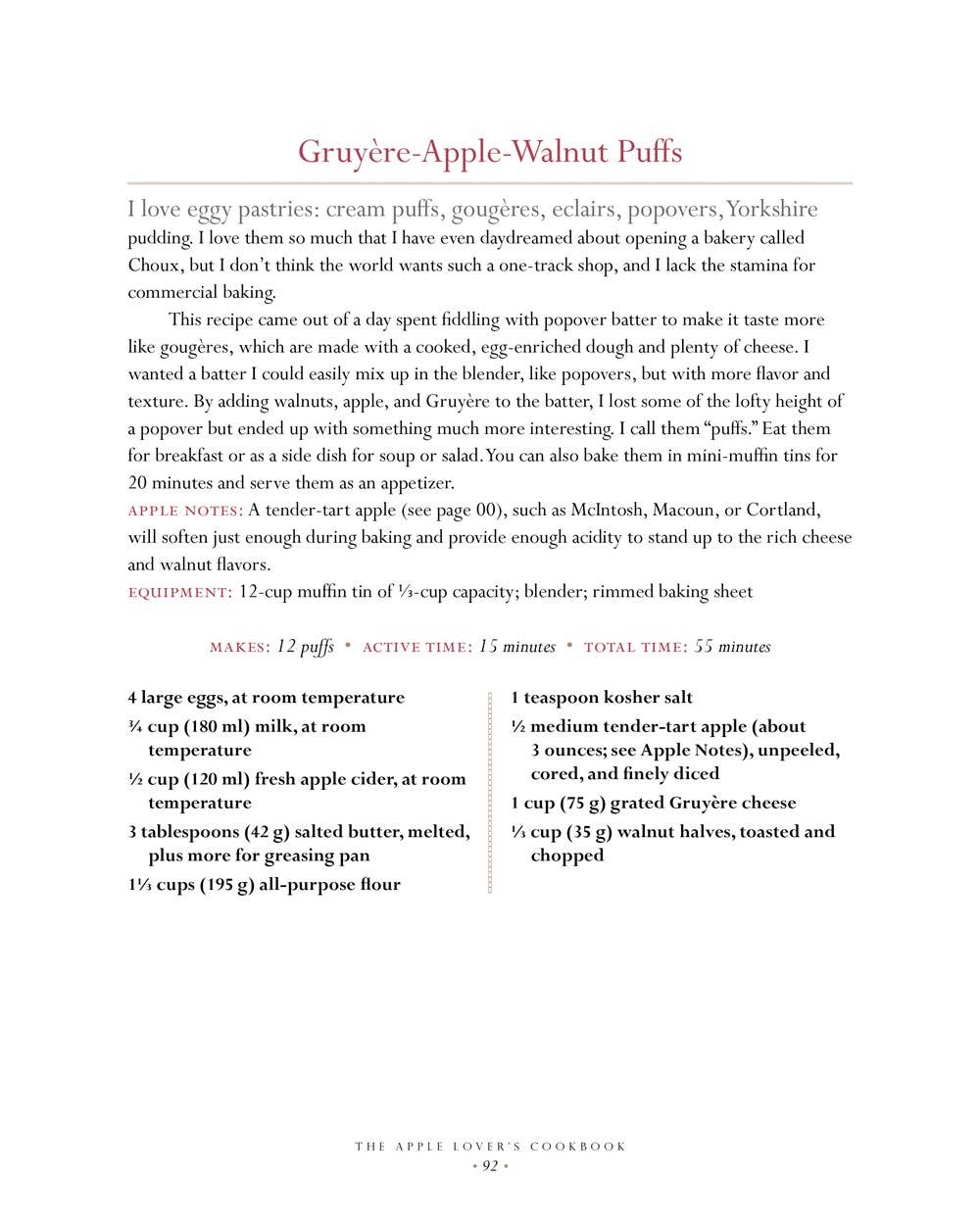 The Apple Lover's Cookbook