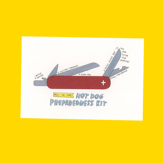 Hot Dog Tool Postcard