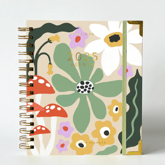 Twelve Month 2025 Spiral Yearly Planner