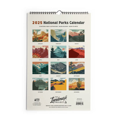 2025 National Parks Wall Calendar