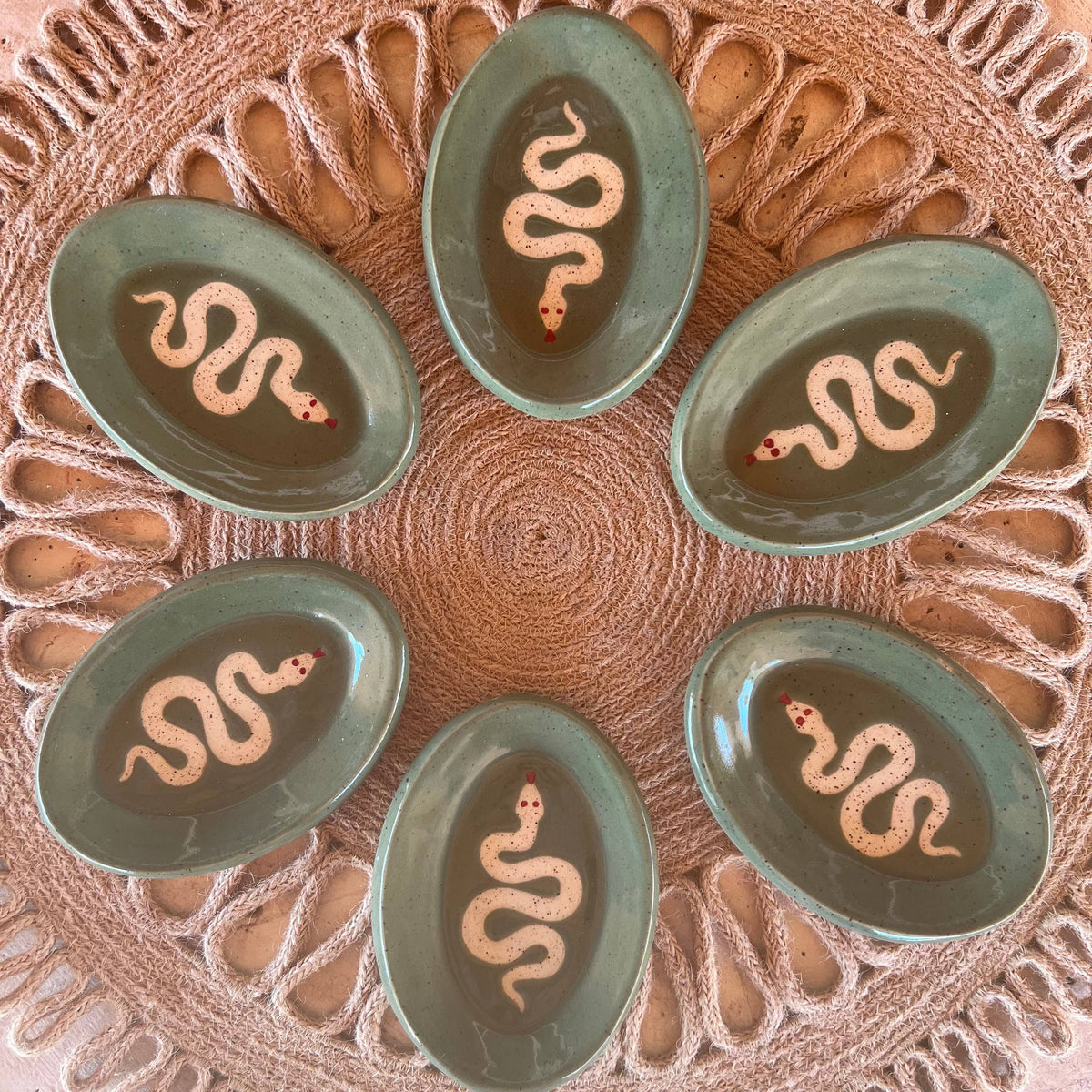 Snake Handmade Ceramic Ring Dish