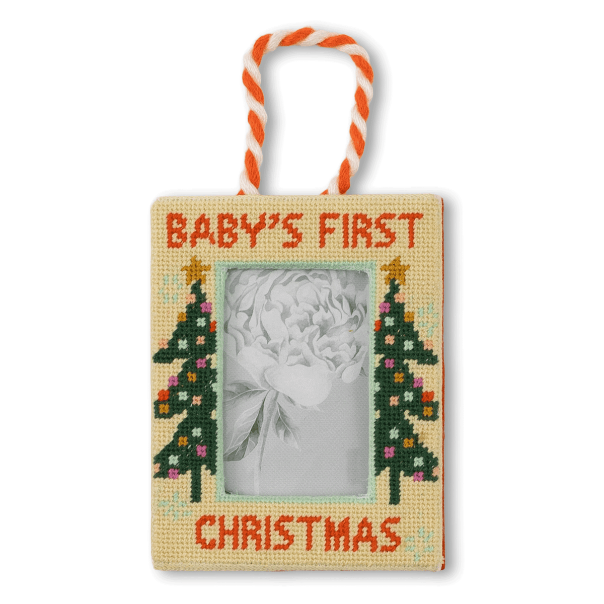 Baby's 1st Christmas Frame Needlepoint Ornament