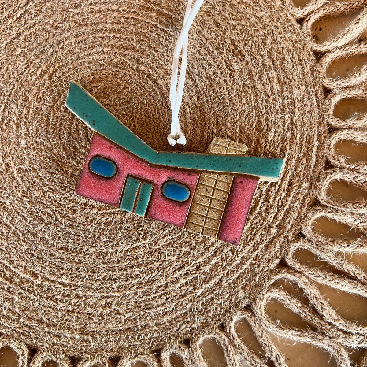 Mid Century House Handmade Ceramic Ornament