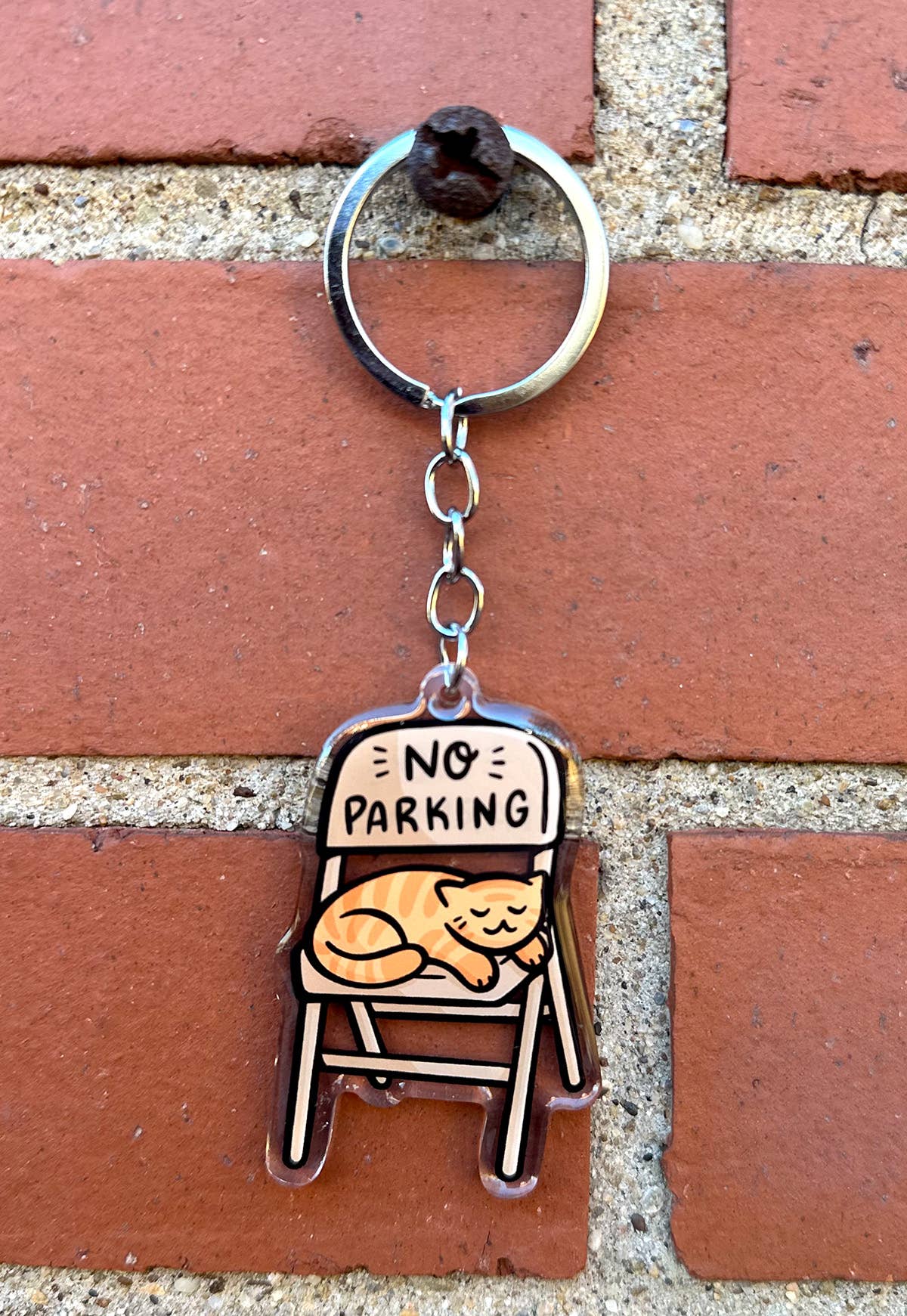 Chicago Dibs Chair Cat Keychain