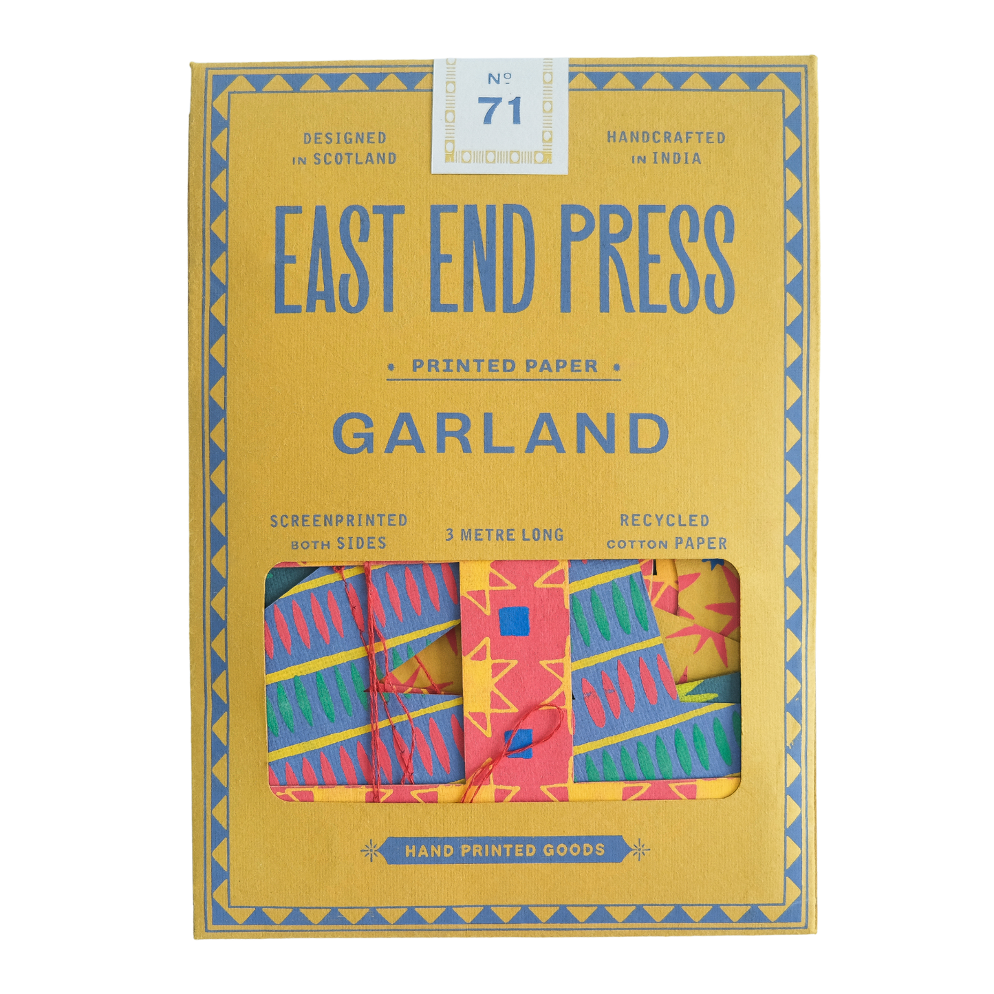 Bright Happy 9' Screenprinted Paper Garland