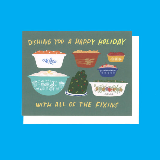 Vintage Dishes Holiday Greeting Card