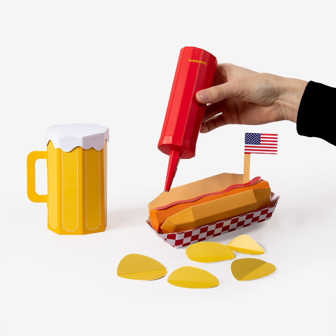 3D Paper Hot Dog Kit by Cinqpoints