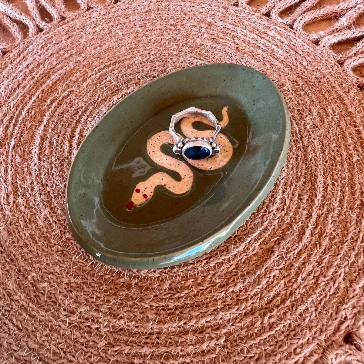 Snake Handmade Ceramic Ring Dish