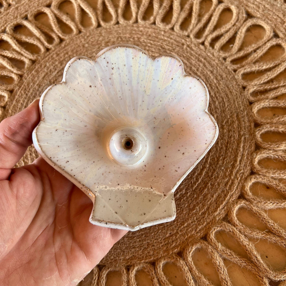 Seashell Handmace Ceramic Incense Burner