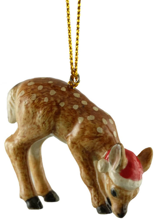 Deer Fawn Mini Porcelain Ornament