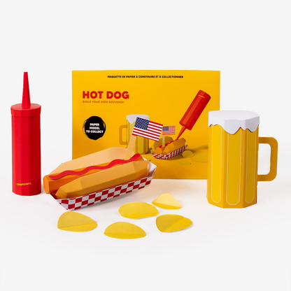 3D Paper Hot Dog Kit by Cinqpoints