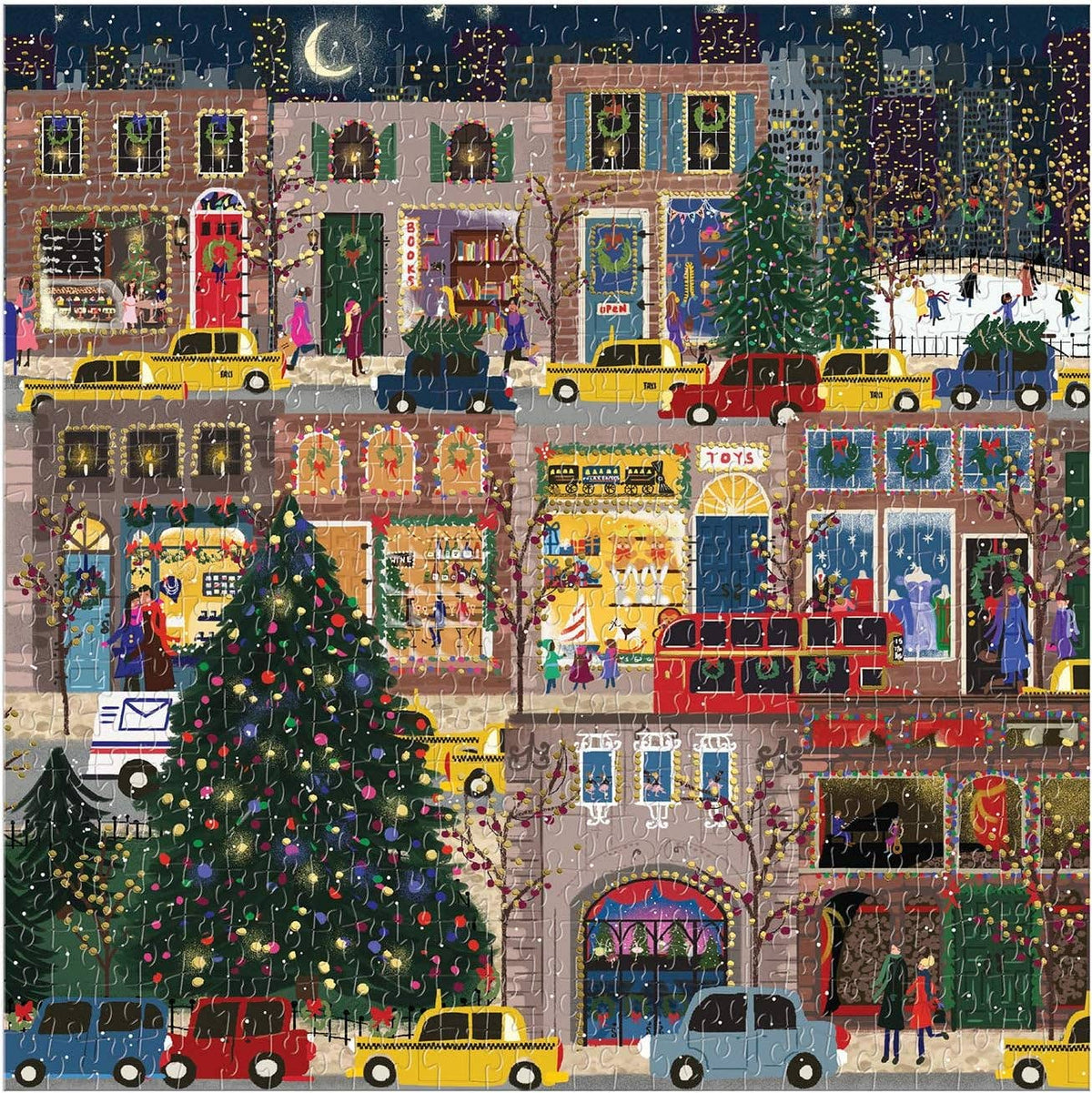 Winter Lights 500 Piece Foil Holiday Puzzle by Galison