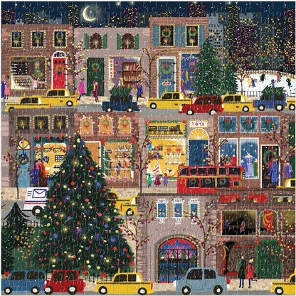 Winter Lights 500 Piece Foil Holiday Puzzle by Galison
