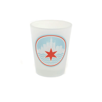 Chicagoan Skyline Frosted Shot Glass