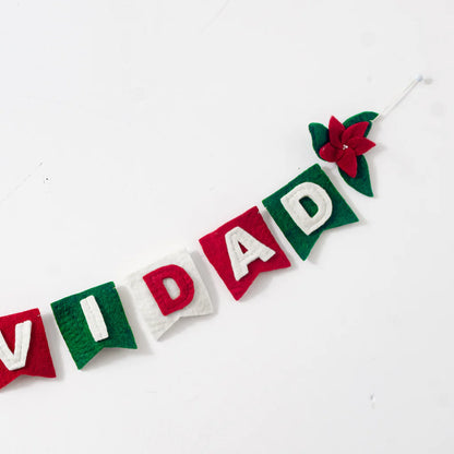 Felt Feliz Navidad Holiday Garland