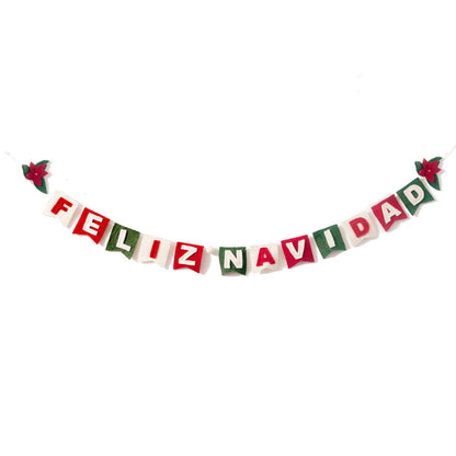 Felt Feliz Navidad Holiday Garland