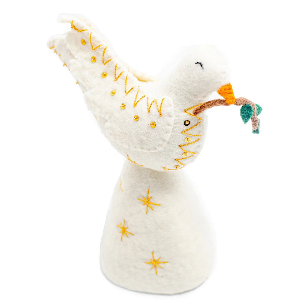 Felt Dove Bird Holiday Tree Topper