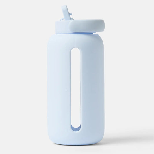 Glass & Silicone Reusable 27 Oz Flip Cap Water Bottle