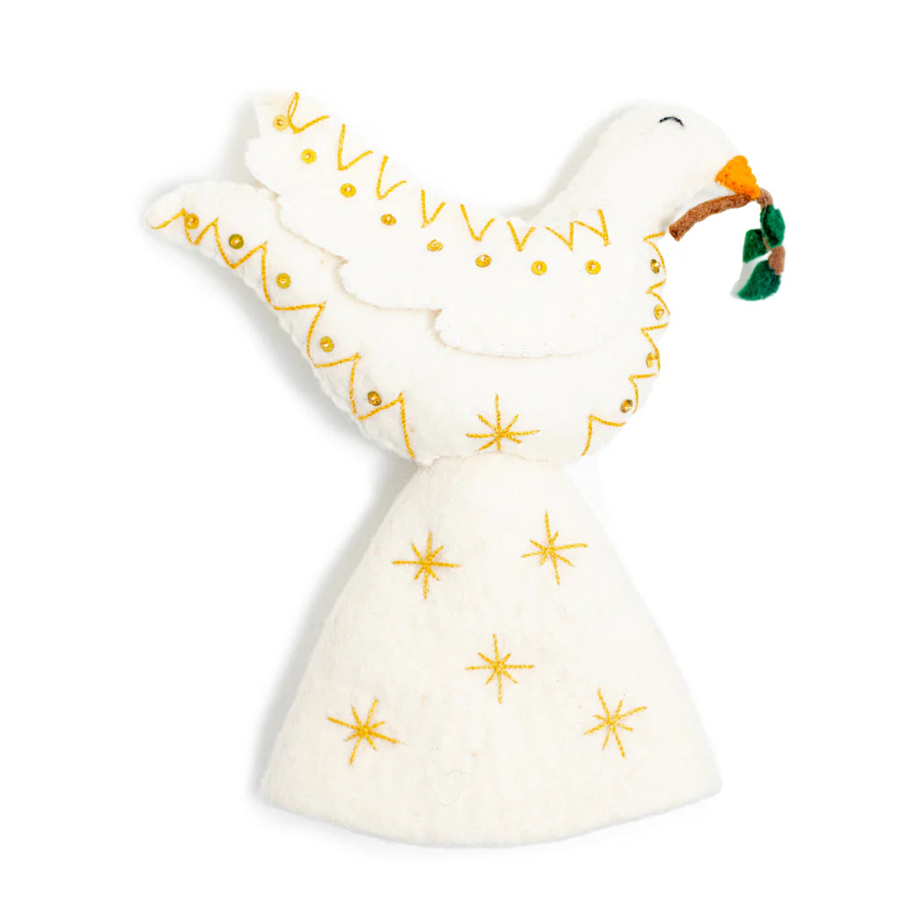 Felt Dove Bird Holiday Tree Topper