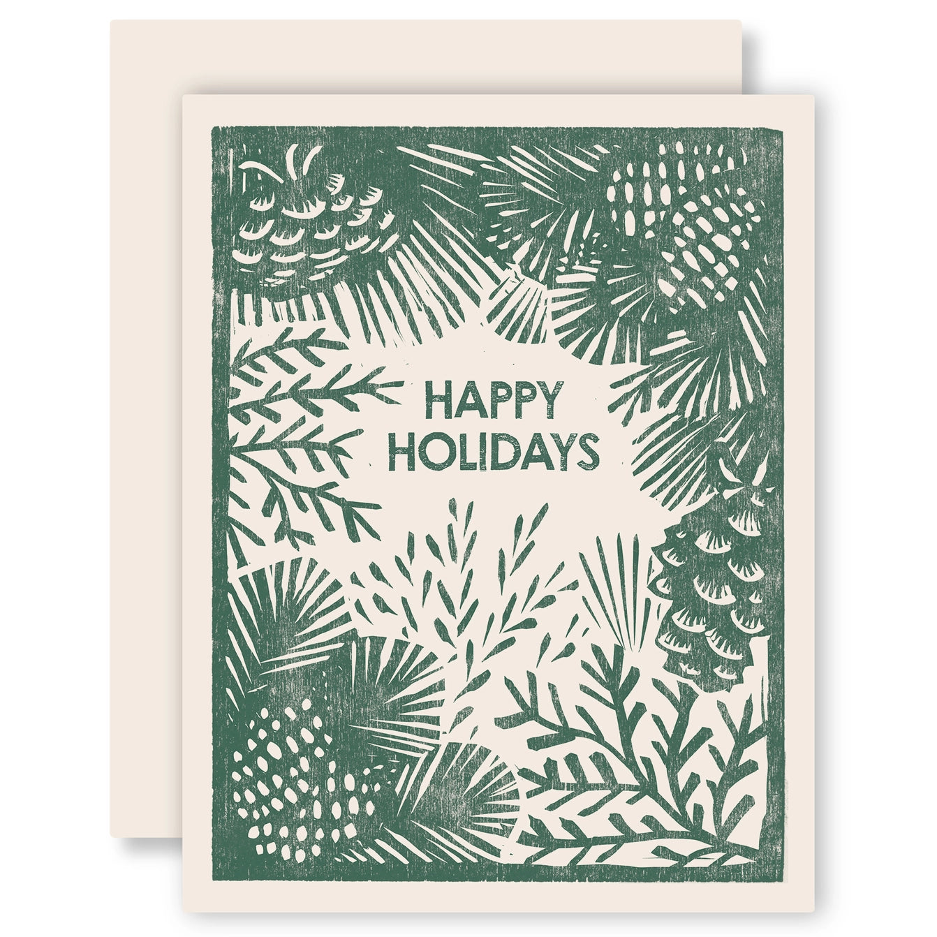 Happy Holidays Greenery Card