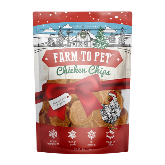 Holiday Chicken Chips Dog Treats 4 Oz Bag