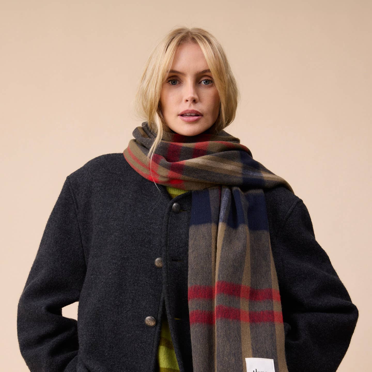 Lambswool Oversized Patterned Scarf