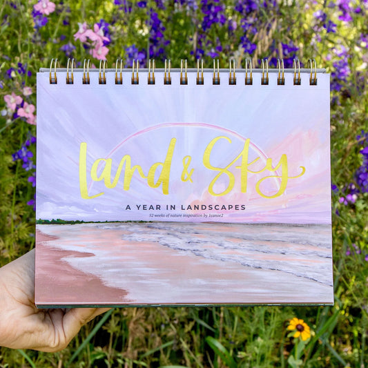 2025 Land & Sky Desktop Flip Calendar