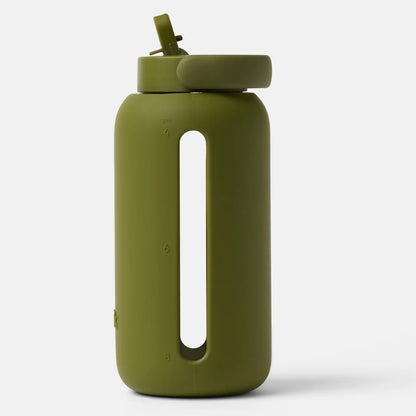 Glass & Silicone Reusable 27 Oz Flip Cap Water Bottle