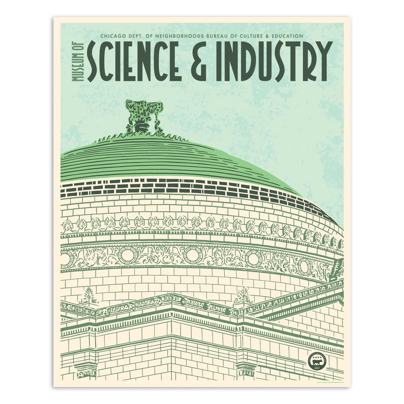 Chicago Museum of Science and Industry 16" x 20" Tourism Poster