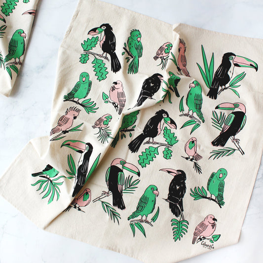 Birdies of Paradise Kitchen Tea Towel