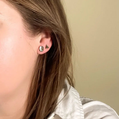 Abalone Shapes Stud Earrings (Set of 4)