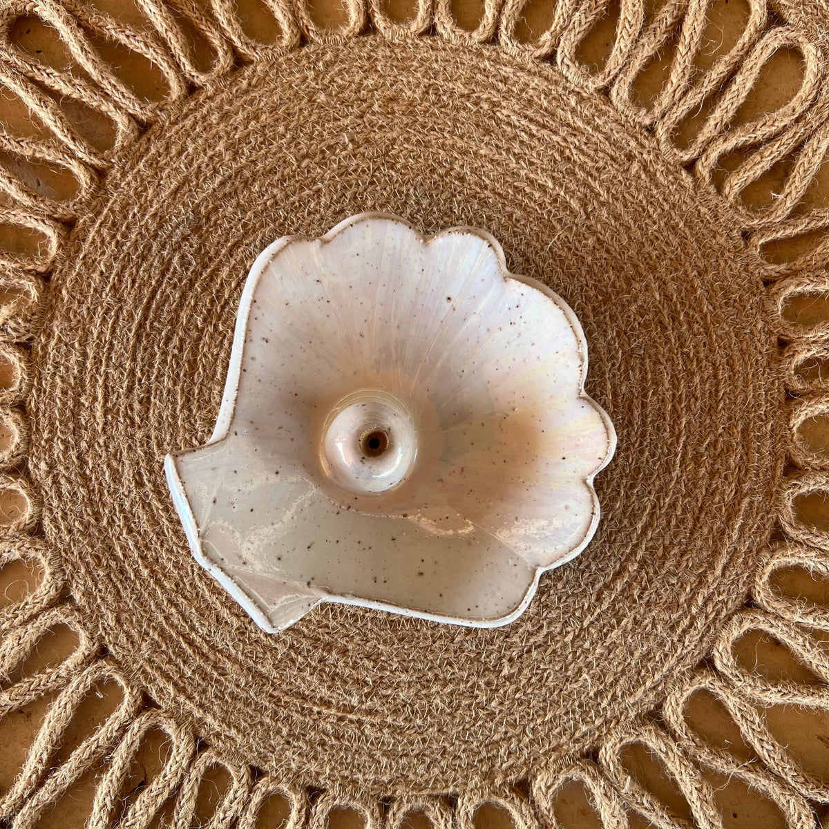 Seashell Handmace Ceramic Incense Burner