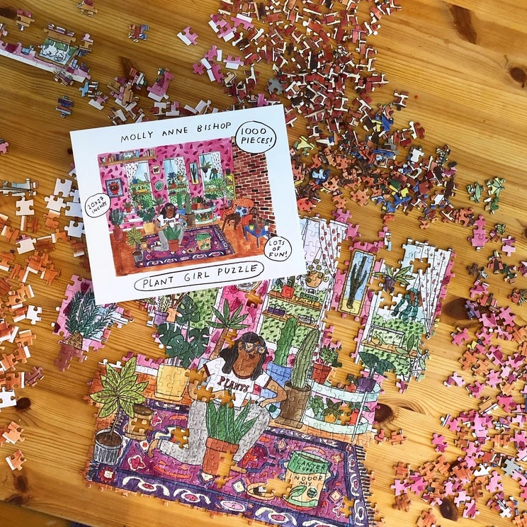 Plant Girl 1000 Piece Jigsaw Puzzle