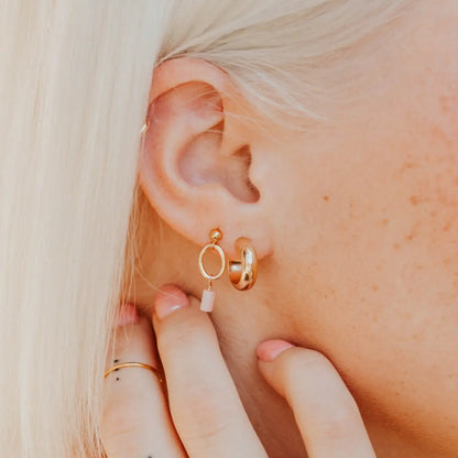 Baby Dome 14kt Gold Fill Hoop Earrings