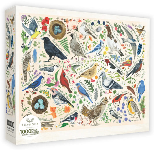 Backyard Birds With Nests 1000 Piece Puzzle