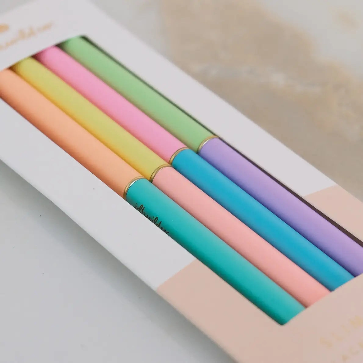 Slim Point Set Slim Duo-Tone Neon Ball Point Pens (Set of 4) – Neighborly