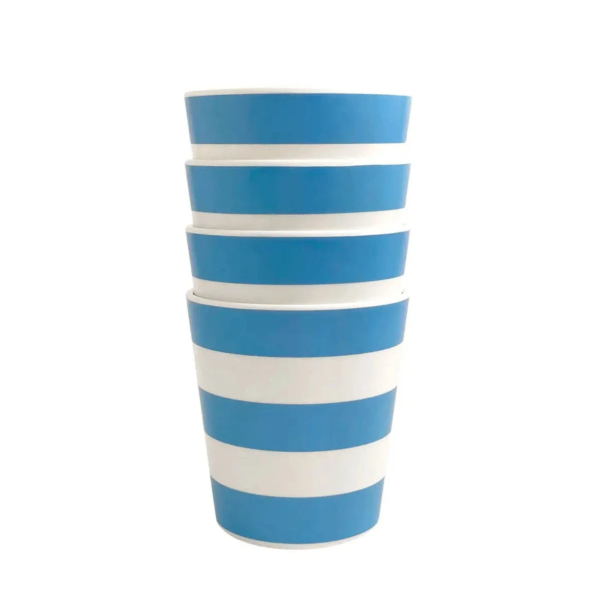 Reusable Bamboo Striped 10 Oz Cup (Set of 4)