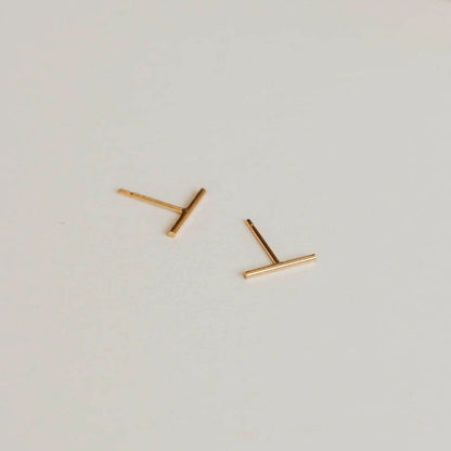 Tiny Bar Stud Earrings