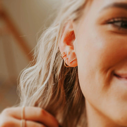 Tiny Bar Stud Earrings