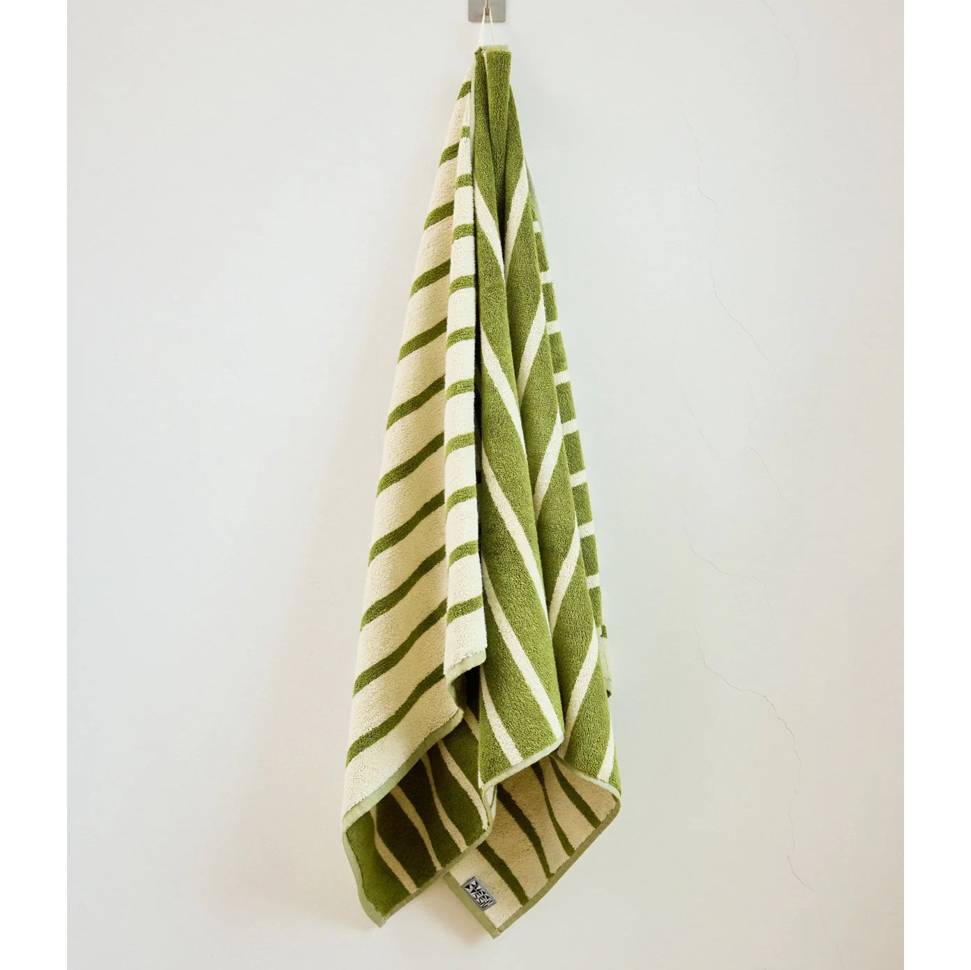 Terrycloth Bird Stripe Bath or Beach Towel