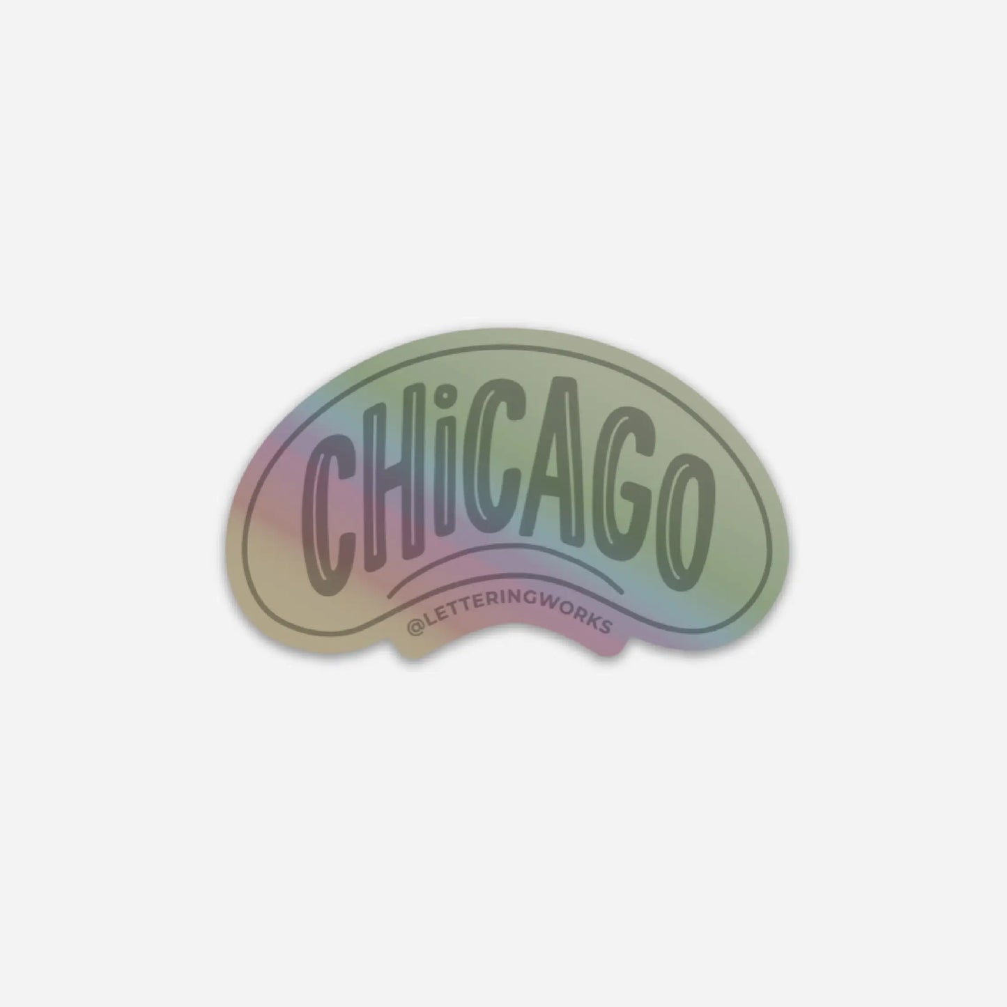 Chicago Bean Holographic Sticker