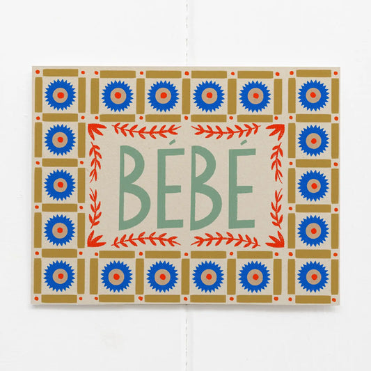 Bebe New Baby Illustrated Greeting Card