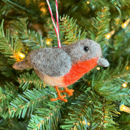 Bird Felt Wool Holiday Ornament